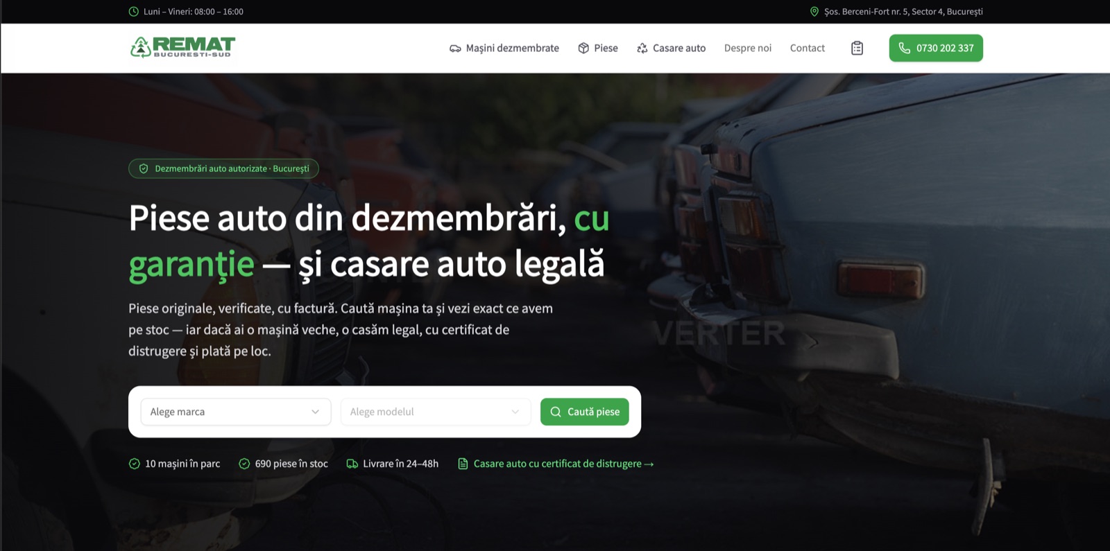 Dezmembrări Remat — screenshot