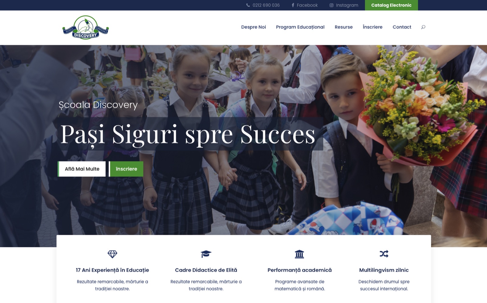 Școala Discovery — screenshot